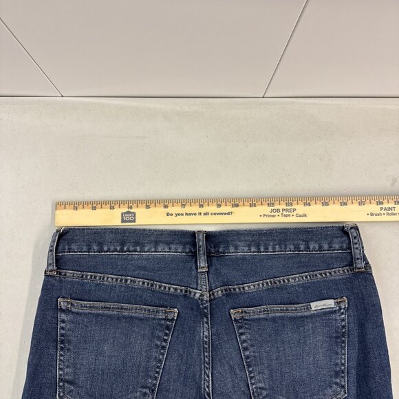 Eddie Bauer Women's Flannel Lined Boyfriend Fit Jeans Size 6 Medium Blue - Picture 13 of 15